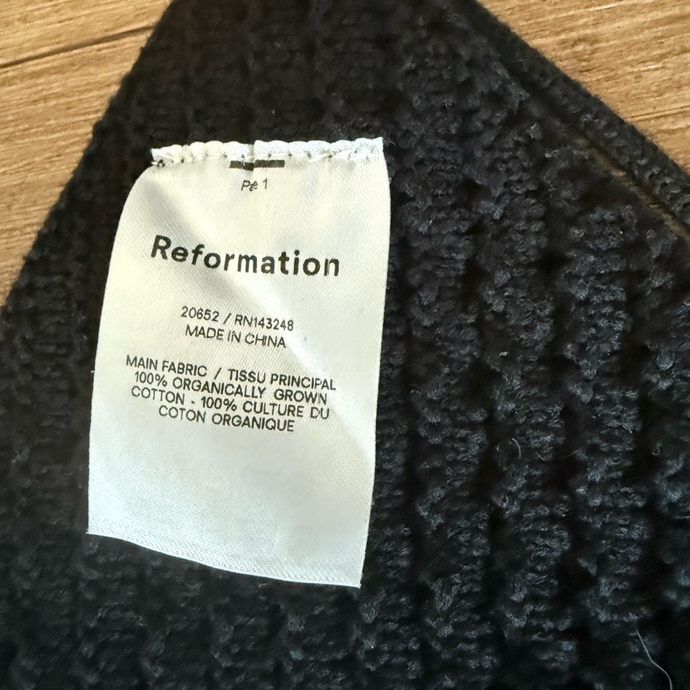 Reformation Black Knit Skirt Set Size Small - Picture 7 of 8